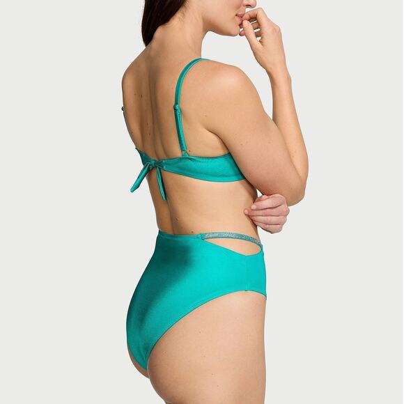 VS Swim Very Sexy Shine Trim Push-Up Top + Shine Strap High Waist Bottom Bikini - Picture 5 of 7